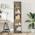 vidaXL skrinka na knihy dub sonoma 40x35x170,5 cm umele drevo