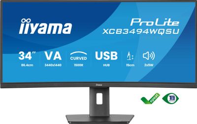iiyama ProLite/XCB3494WQSU-B1/34''/VA/wQHD/120Hz/0,4ms/Black/3R