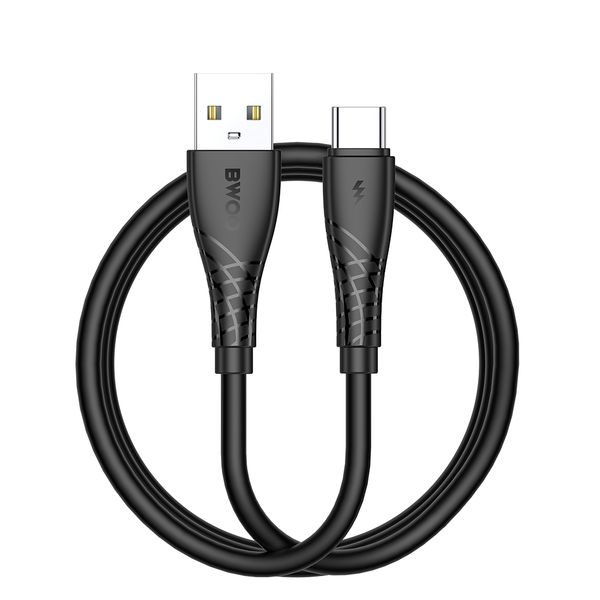 BWOO Kábel USB - USB-C 1m 27W 3A Čierny BO-X318C
