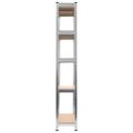 vidaXL Úložná polica strieborná 90x30x180 cm oceľ a MDF