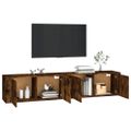 vidaXL Nástenné TV skrinky 2 ks dymový dub 100x34,5x40 cm