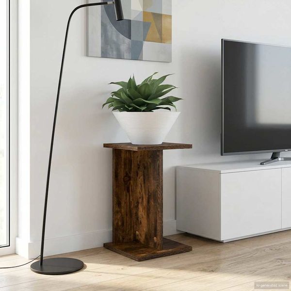 vidaXL Stojan na rastliny 2 pcs Údený Dub 25 x 25,5 x 40,5 cm