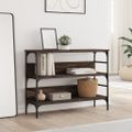 vidaXL Konzolový stolík hnedý dub 100x32x75 cm kompozitné drevo