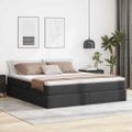 vidaXL Postel s úložným prostorem a matrací Čierna 180 x 200 cm