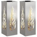vidaXL Solárne LED svetlo na chodník 2 ks Teplá biela 18 x 18 x 50 cm