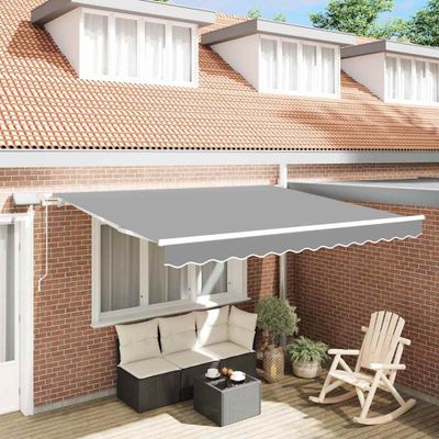 vidaXL Rám markízy so svetlami LED diódy Biela 350 x 250 cm Hliník