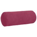 vidaXL Podložkové vankúše 2 pcs Víno červené Ø 15 x 40 cm