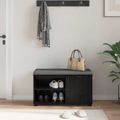 vidaXL Predsieňová lavica s vankúšom Čierny Dub 80 x 38 x 46 cm