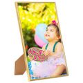 vidaXL Fotorámiky na stôl, koláž 10 ks, zlaté 10x15 cm, MDF