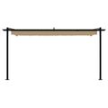 vidaXL Altánok 400 x 300 x 200 cm Sivohnedá Polyester