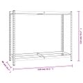 vidaXL 2-posch. stojany na pneumatiky 4ks strieborné 110x40x110cm oceľ