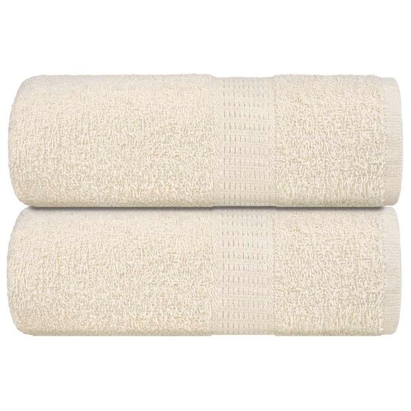 vidaXL Utierky na umývanie FROGN 2 ks krémové 30x30 cm 360 g/m²