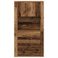 vidaXL Highboard Staré drevo 80 x 33 x 150 cm Kompozitné drevo