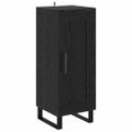 vidaXL Highboard Čierny dub 34,5 x 34 x 180 cm Kompozitné drevo