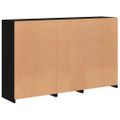 vidaXL Komoda s LED svetlami čierna 162x37x100 cm