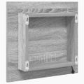 vidaXL Zrkadlo do kúpeľne s LED Sivý Sonoma 40 x 37 x 8.5 cm