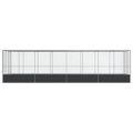 vidaXL Voliéra s nadstavcom strieborná 832x207x212 cm oceľ
