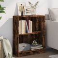 vidaXL Knižnica údený dub 60x24x76 cm spracované drevo