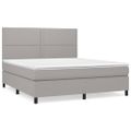 vidaXL Boxspring posteľ s matracom svetlosivá 100x200 cm látka