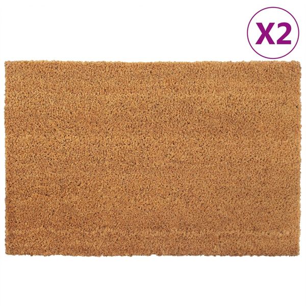 vidaXL Rohožky 2 ks prírodné 40x60 cm všívané kokosové vlákno