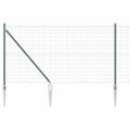 vidaXL Európsky plot s hrotmi 25 x 1,2 m PVC potiahnutá oceľ Zelená