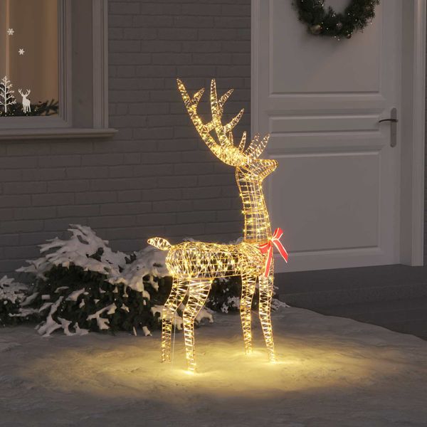 vidaXL 3D sob 140 LED Teplá biela 128 cm PET