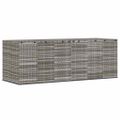 vidaXL Záhradný box na vankúše z polyratanu 291x100,5x104 cm sivý