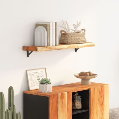 vidaXL Nástenná polica 100x30x3,8cm obdĺžnik masívna akácia živá hrana