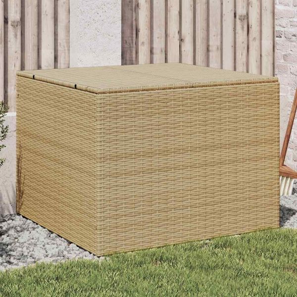 vidaXL Záhradný úložný box mix béžovej 291 l polyratan
