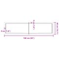 vidaXL Stolová doska 160x40x(2-6) cm neošetrený dubový masív