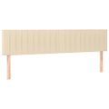 vidaXL Posteľný rám boxspring s matracom krémový 180x200 cm látka