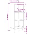 vidaXL Komoda lesklá biela 34,5x32,5x90 cm kompozitné drevo