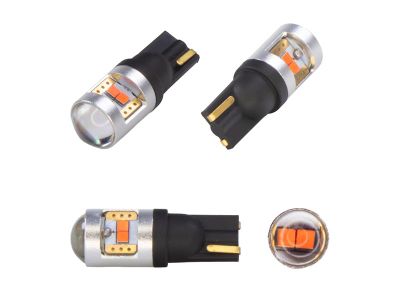 Autožiarovka LED T10 12/24V CARCLEVER 952034cbred 6LED/CSP CAN-Bus červená 2ks