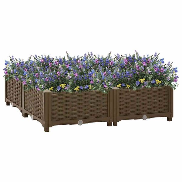 vidaXL Vyvýšený záhon 80x80x23 cm polypropylén