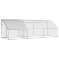 vidaXL Klietka pre sliepky 3 ks Strieborná 600 x 200 x 200 cm