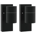 vidaXL Exteriérové nástenné svietidlo 2 ks Čierna 6,5 x 10,5 x 16 cm