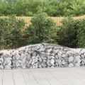 vidaXL Oblúkový gabionový kôš 15 ks 400x50x60/80 cm pozinkované železo