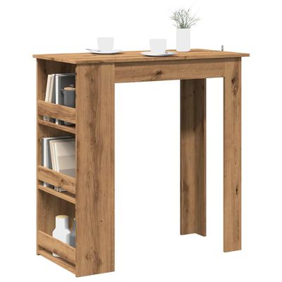 vidaXL barový stôl s úložným stojanom Artisan Dub 102x50x103,5 cm
