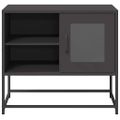 vidaXL TV skrinka čierna 68x39x60,5 cm oceľ