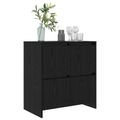 vidaXL Servírovacia skriňa Čierny dub 70 x 41 x 75 cm Kompozitné drevo