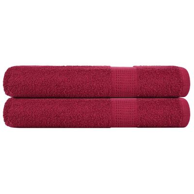 vidaXL Saunové osušky FROGN 2 ks bordové 80x200 cm 360 g/m²