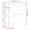 vidaXL Barový stôl s policami betónový 90x40x103,5 cm kompozitné drevo