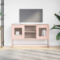 vidaXL TV skrinka ružová 100,5x39x60,5 cm oceľ