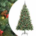 vidaXL Umelý vianočný stromček 300 LED Teplá biela PVC a kov Zelená