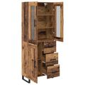 vidaXL Highboard 2 ks Staré drevo 69,5 x 34 x 180 cm Kompozitné drevo