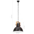 vidaXL Industriálna závesná lampa 25 W, čierna, okrúhla 40 cm E27