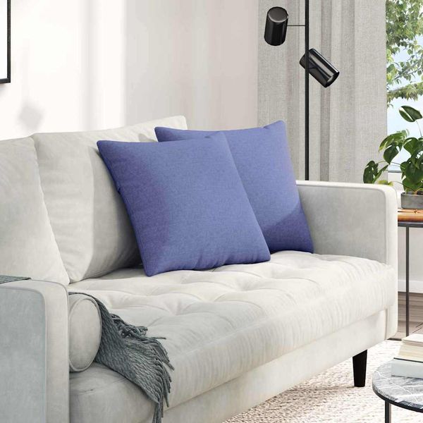 vidaXL Vankúše na pohovku 2 pcs Modrá džínovina 45 x 45 cm látka