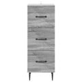 vidaXL Zásuvkový kabinet Sivá sonoma 33 x 34,5 x 89,5 cm