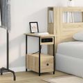 vidaXL Nočný stolík Sonoma dub 60 x 30 x 61 cm Kompozitné drevo