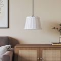 vidaXL Tienidlo na stropnú lampu biele Ø30x20 cm prútené